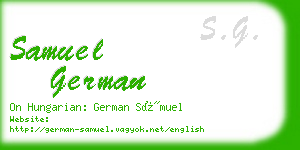 samuel german business card